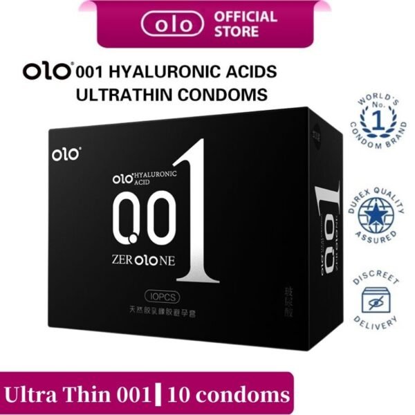 OLO NEO Ultra-Thin 001 Hyaluronic Acid Condoms 10's